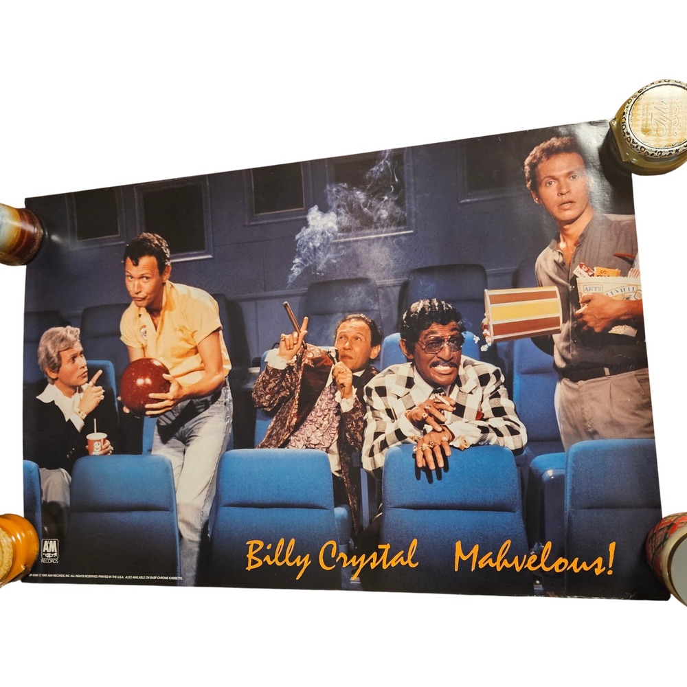 Billy Crystal Mahvelous! Vintage 1985 Record Comedy Album Promo Poster 24x36 A&M